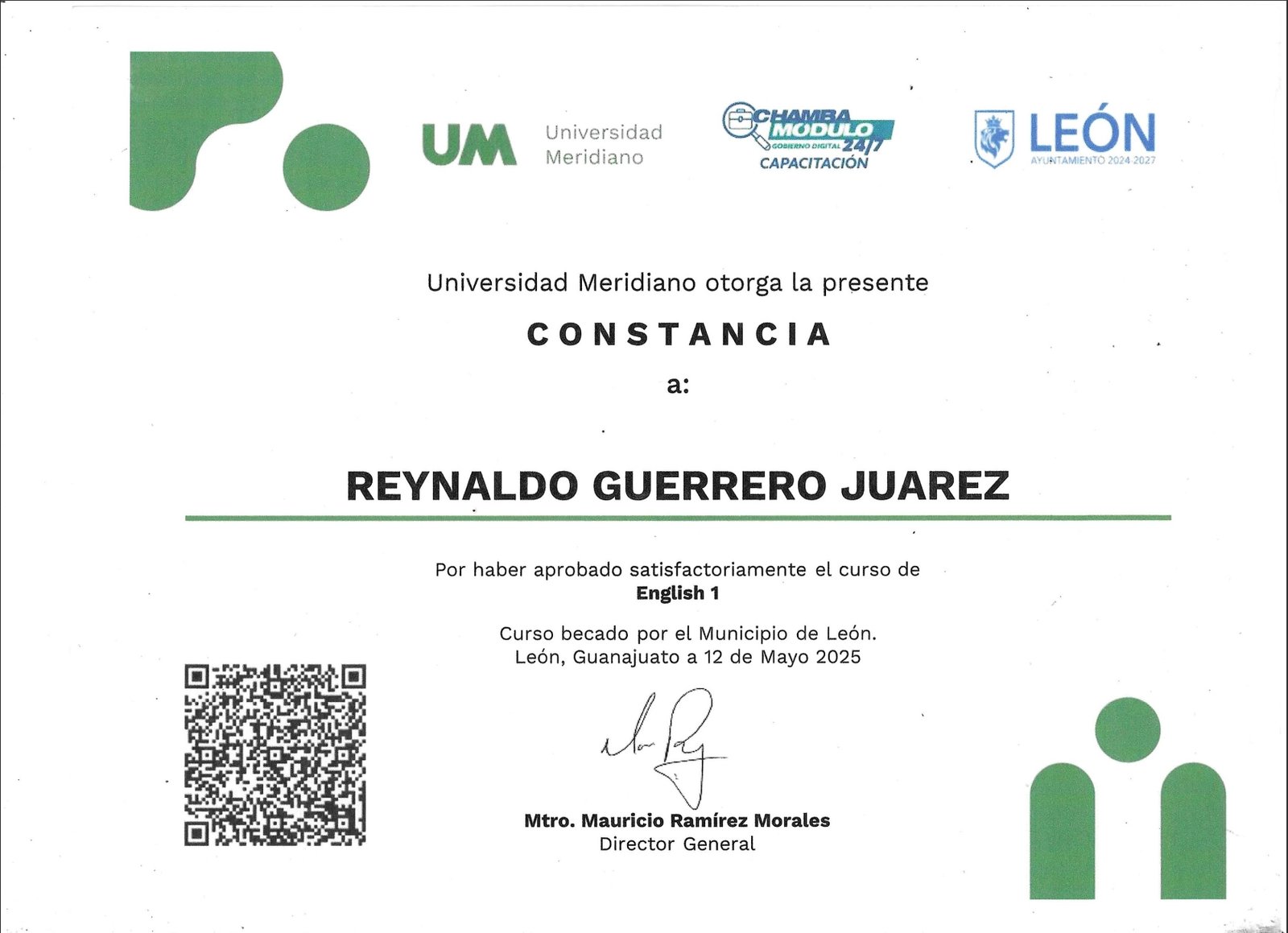 Certificado Ingles 1